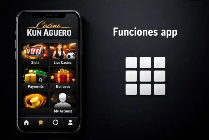 Casino Kun Aguero app y funciones disponibles